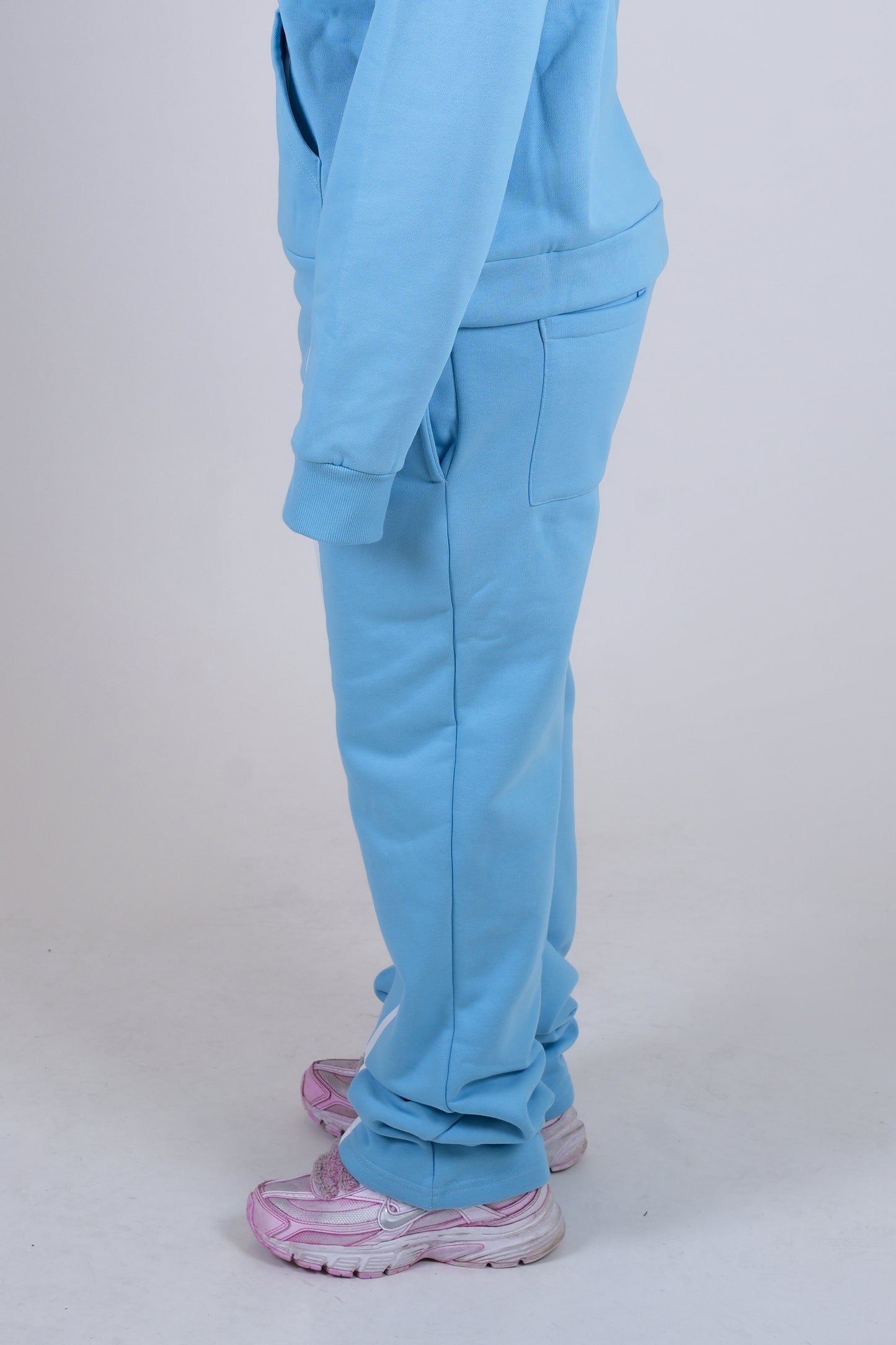 STRAIGHT LEG JOGGERS - BABY BLUE