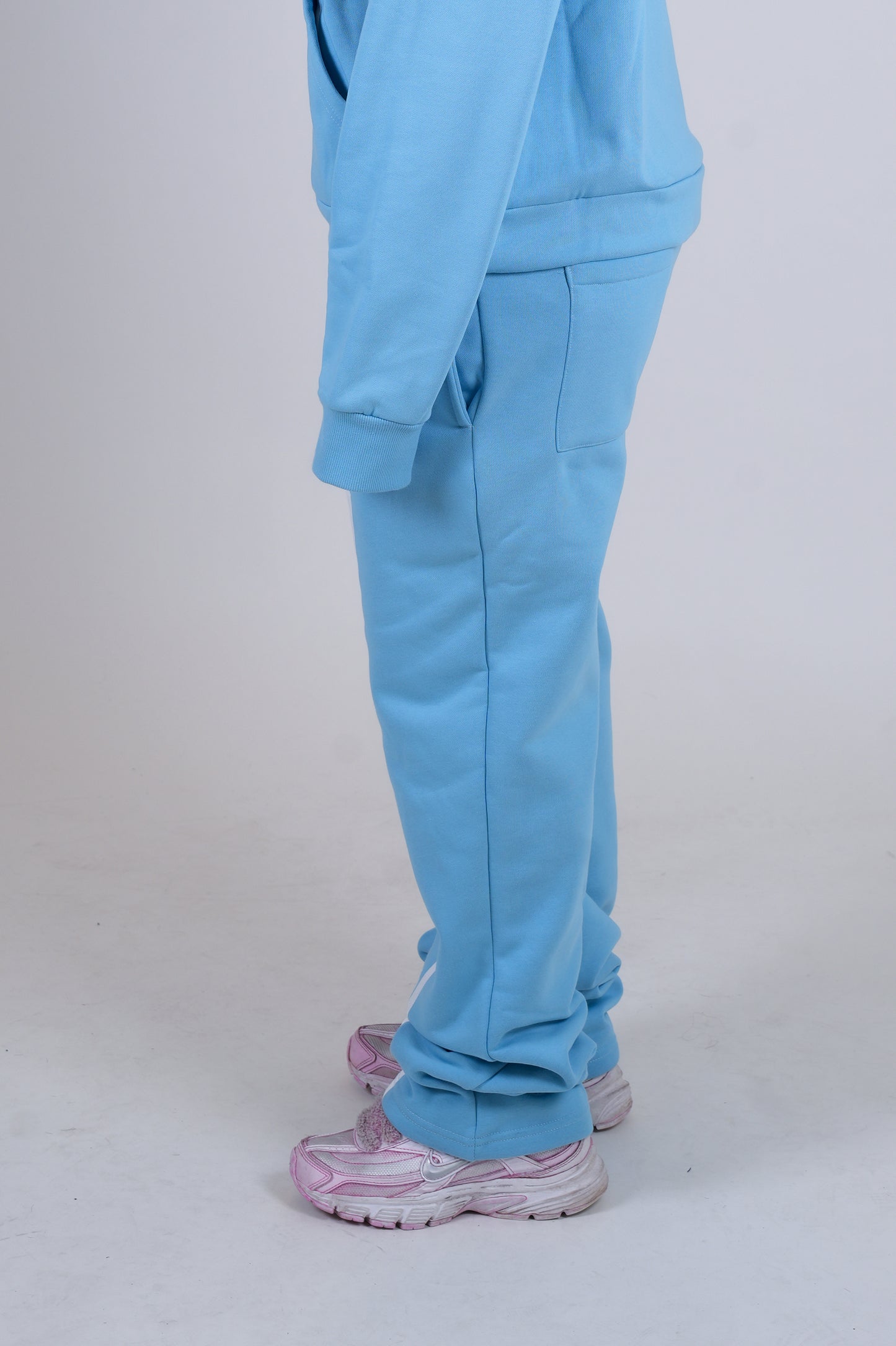 STRAIGHT LEG JOGGERS - BABY BLUE