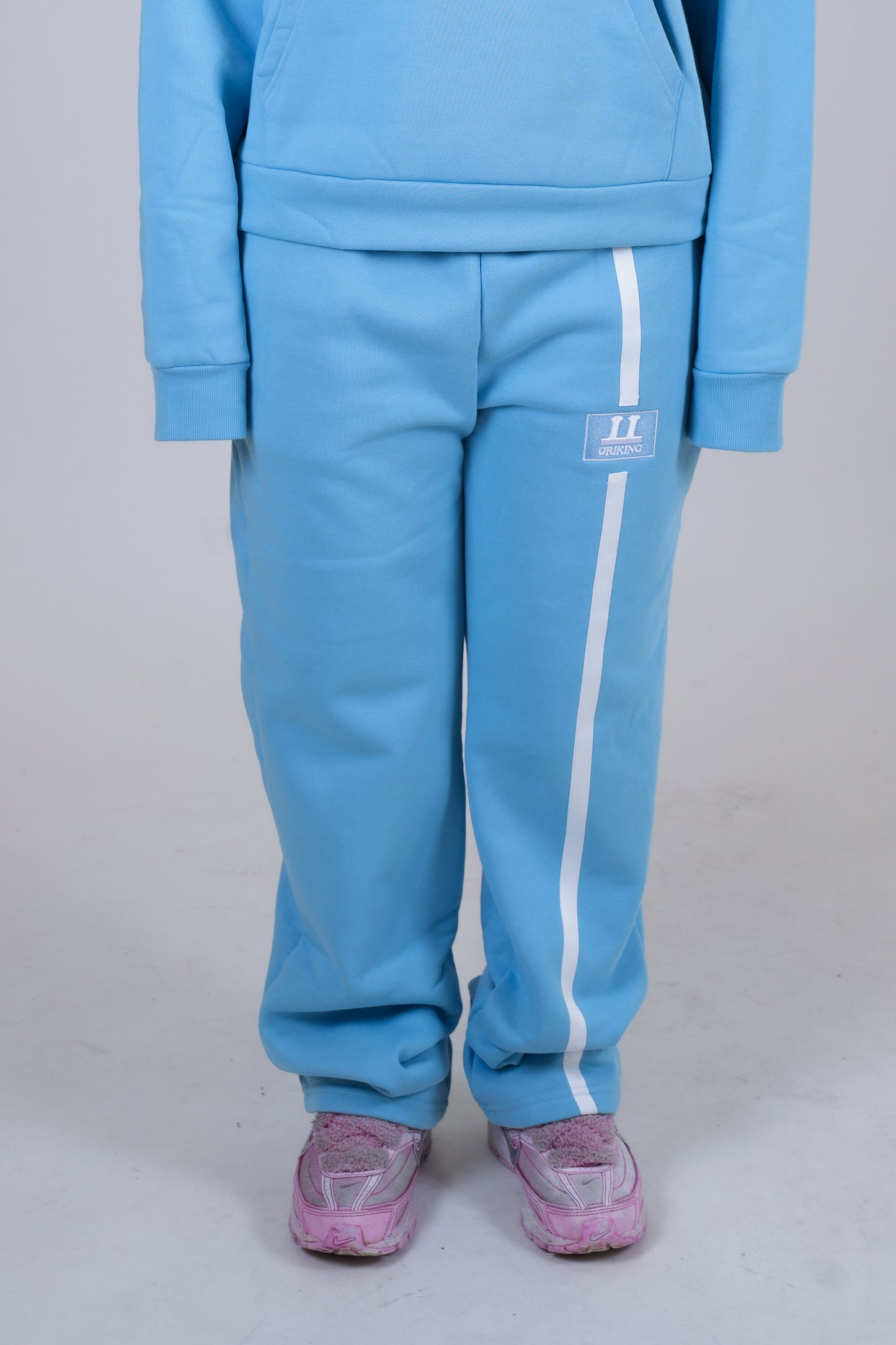 STRAIGHT LEG JOGGERS - BABY BLUE